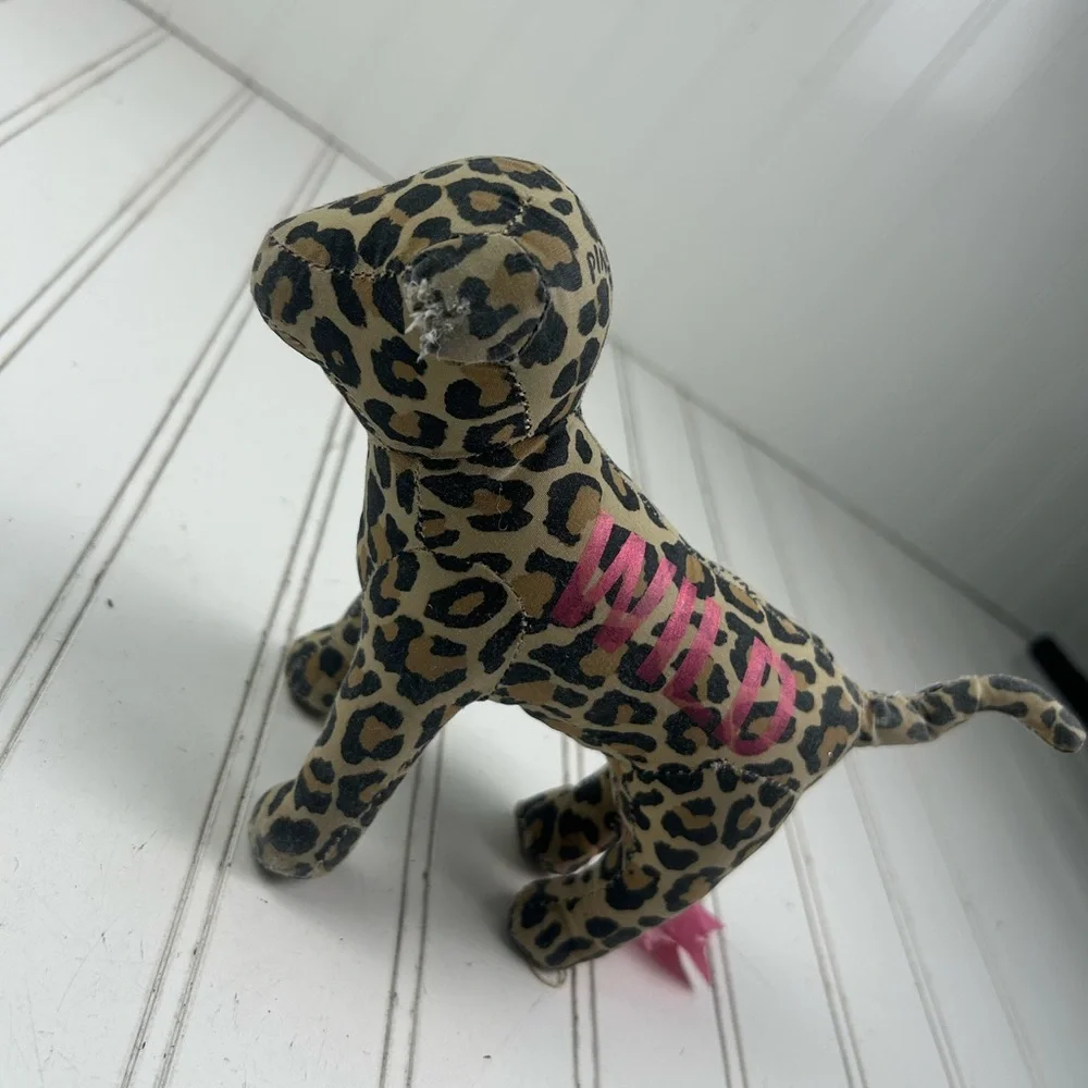 Victoria Secret Y2K Vintage Leopard Print 'WILD' Plush Dog Stuffed Animal